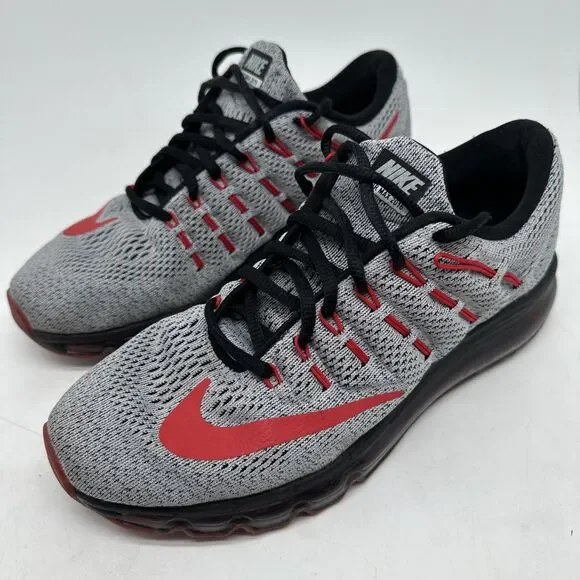 Nike Air Max 2016 Wolf Grey/University Red GS Size 7Y Women's 8.5 807236-060 - Picture 2 of 16